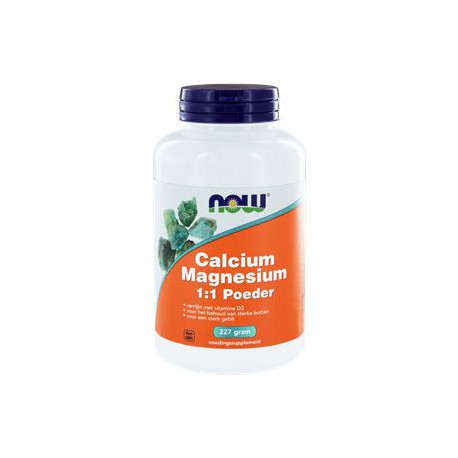 Calcium Magnesium 1:1 Poeder NOW 