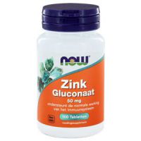 Zink Gluconaat 50 mg Now