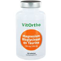 Magnesium Bisglycinaat 100 mg en Taurine 200 mg Vitortho 