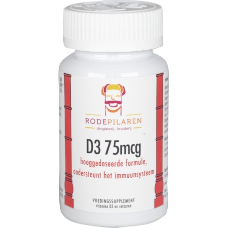 Vitamine D3 75mcg Rode Pilaren 