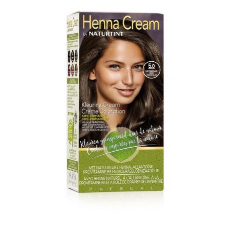 Henna cream 5.00 licht kastanje bruin Naturtint