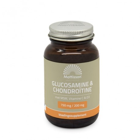 Glucosamine Chondroïtine met MSM, Vitamine C & D3  Mattisson