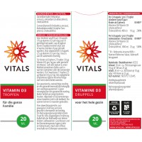 Vitamine D3 druppels Vitals 