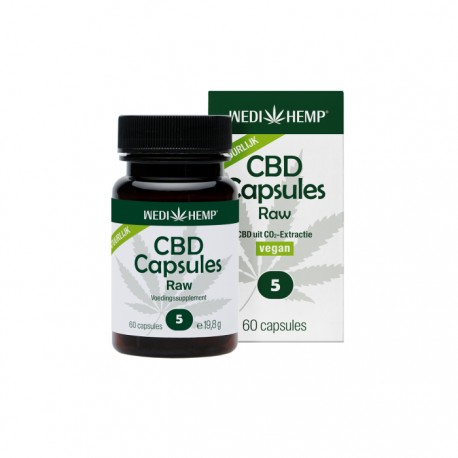 CBD Capsules Raw 5% Wedihemp (voorheen Medihemp)