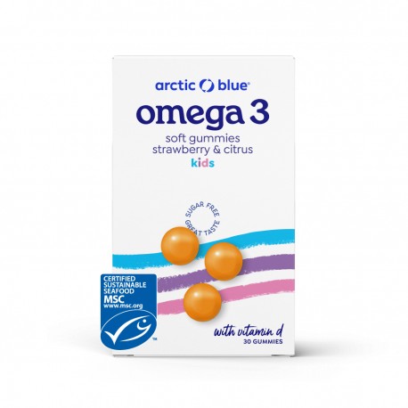 Omega-3 Gummies DHA en EPA met vitamine D3 Arctic Blue