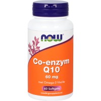 CoQ10 60 mg met Omega-3 Visolie Now 