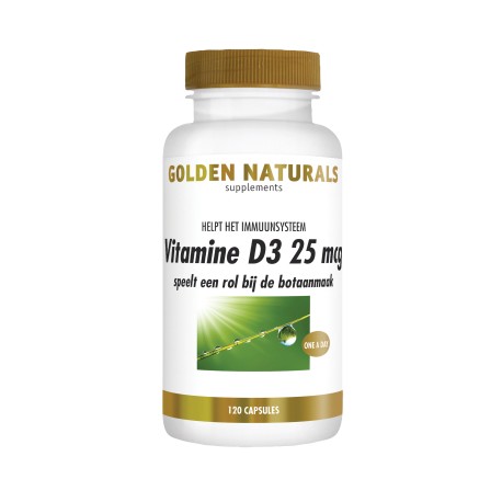 Vitamine D3 25 mcg Golden Naturals 