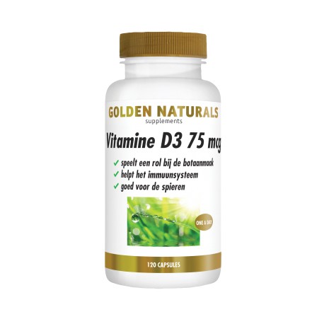 Vitamine D3 75 mcg Golden Naturals