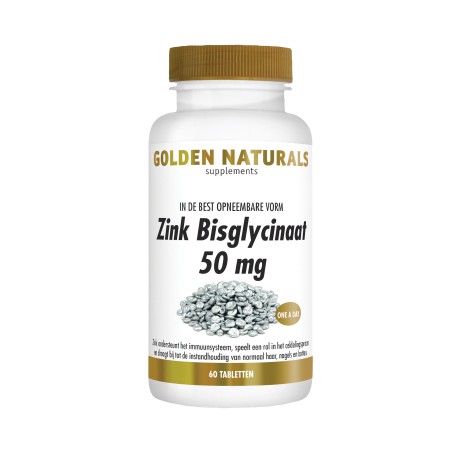 Zink Bisglycinaat 50 mg Golden Naturals 