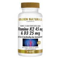 Vitamine K2 45mcg & D3 25mcg Golden Naturals
