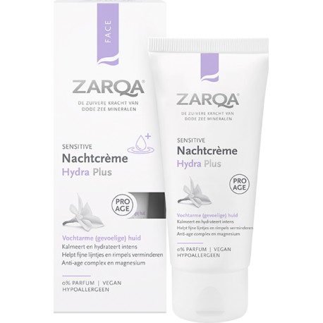 Nachtcrème Hydra Plus Sensitive Zarqa