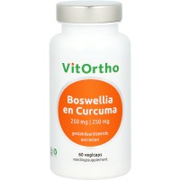 Boswellia Extract 250 mg en Curcuma 250 mg Vitortho