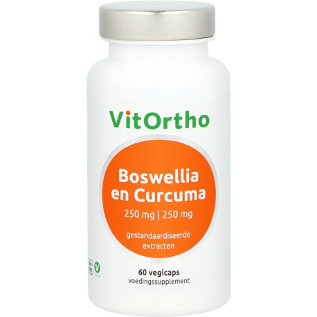 Boswellia Extract 250 mg en Curcuma 250 mg Vitortho