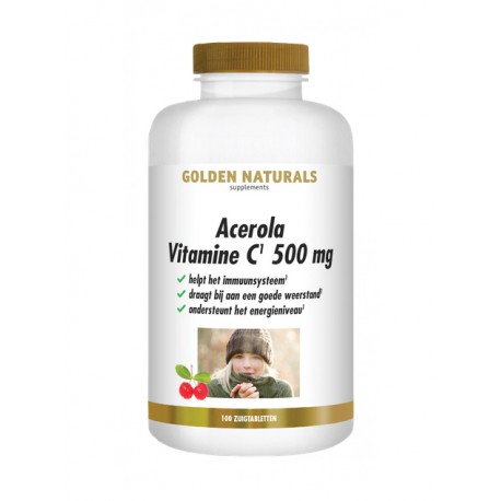 Acerola Vitamine C 500 mg VEGAN Golden Naturals