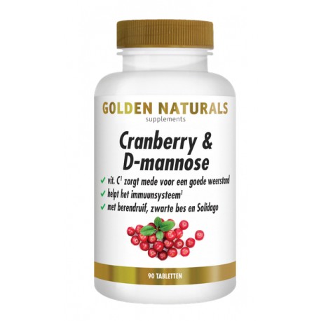 Cranberry & D-mannose tabletten Golden Naturals