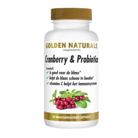 Cranberry & Probiotica VEGAN Golden Naturals