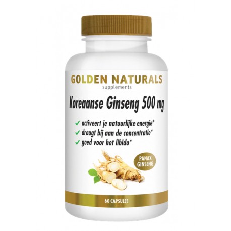 Koreaanse Ginseng 500 mg Golden Naturals