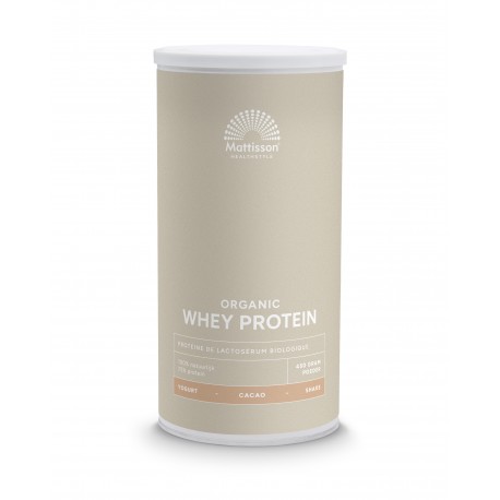 Biologische Whey Proteïne poeder 75% - Cacao Mattisson
