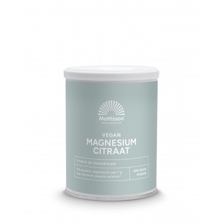 Magnesium Citraat Poeder 15% elementair magnesium Mattisson 