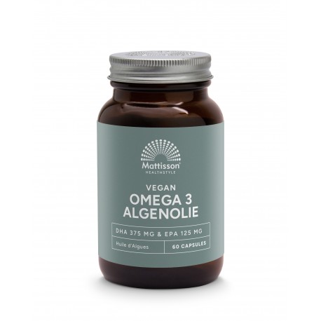 Vegan Omega-3 Algenolie 500 mg - DHA 375 mg & EPA 125 mg Mattisson