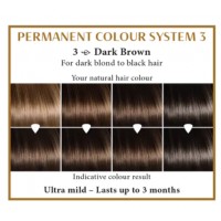 Dark brown 3  Long Lasting Colour Henna Plus 
