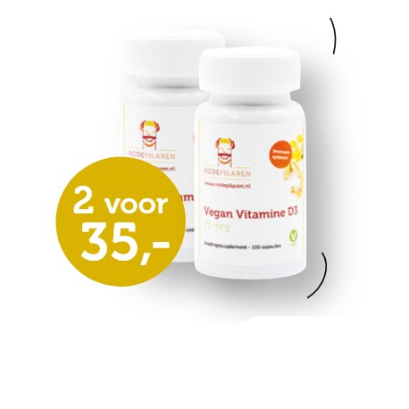 Vitamine D3 75mcg vegan Rode Pilaren