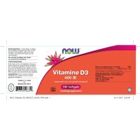 Vitamine D3 400 IE NOW 