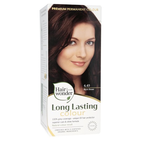Warm brown 4.45  Long Lasting Colour Hairwonder
