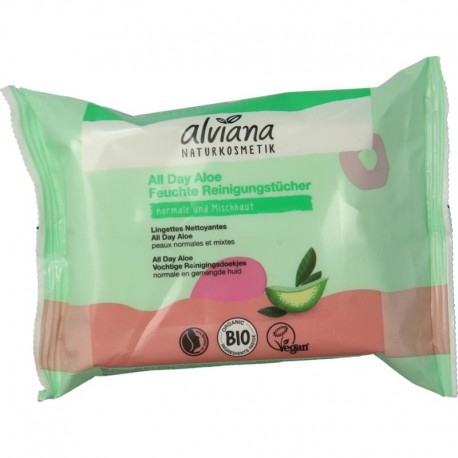 Reinigingsdoekjes vochtig aloe vera Alviana