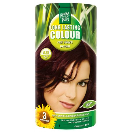 Red violet brown 4.67  Long Lasting Colour Henna Plus 