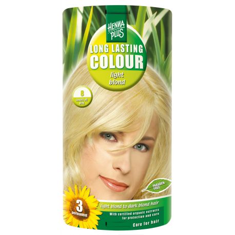Light blond 8  Long Lasting Colour Henna Plus