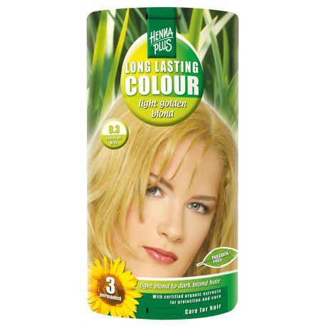 Light golden blond 8.3  Long Lasting Colour Henna Plus